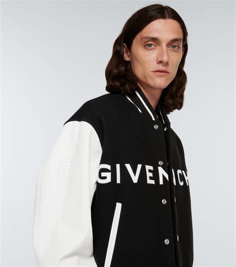 GIVENCHY bomber jacket in wool and leather